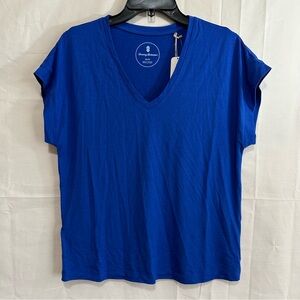 Tommy Bahama Women's Kauai V-Neck Short Sleeve T-Shirt Cobalt Blue XS